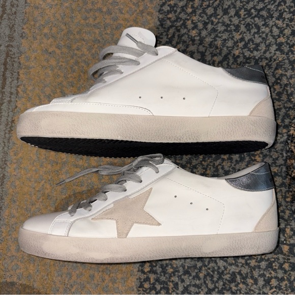 Men's Super-Star Metal-Logo Leather Low-Top Sneakers-Size-43/NWOB - Picture 4 of 12